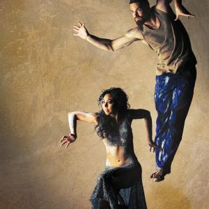 Jasmin Sheppard and Thomas Greenfield in Bangarra's Patyegarang. Photo: Greg Barret.